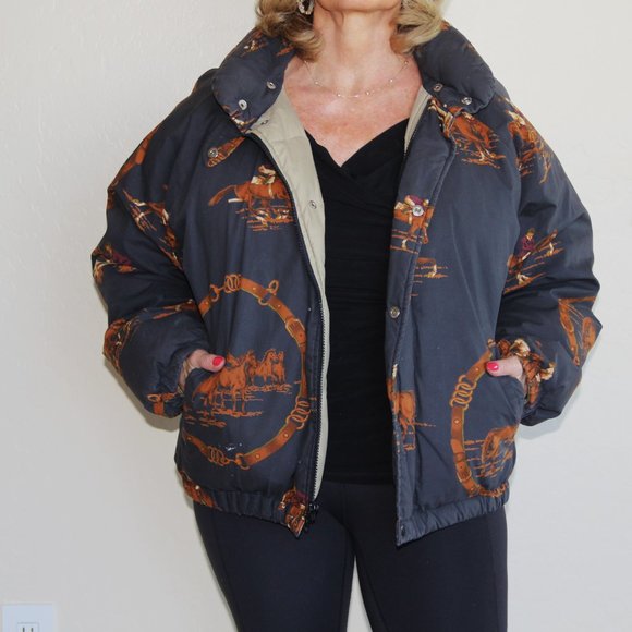 Vintage Ralph Lauren Equestrian Puffer Jacket Size Medium - Picture 9 of 16